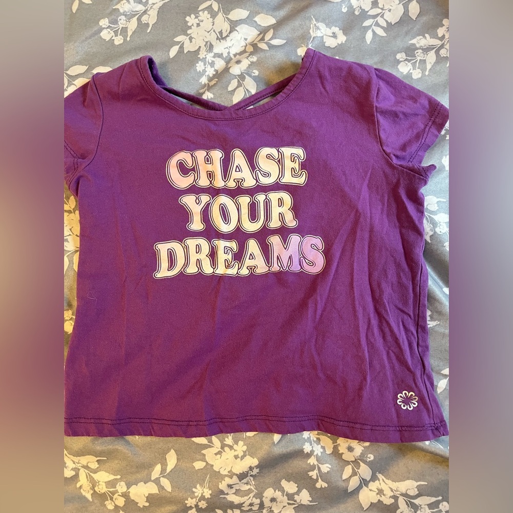 Pro Player Kids Tee in Purple with Dream Print